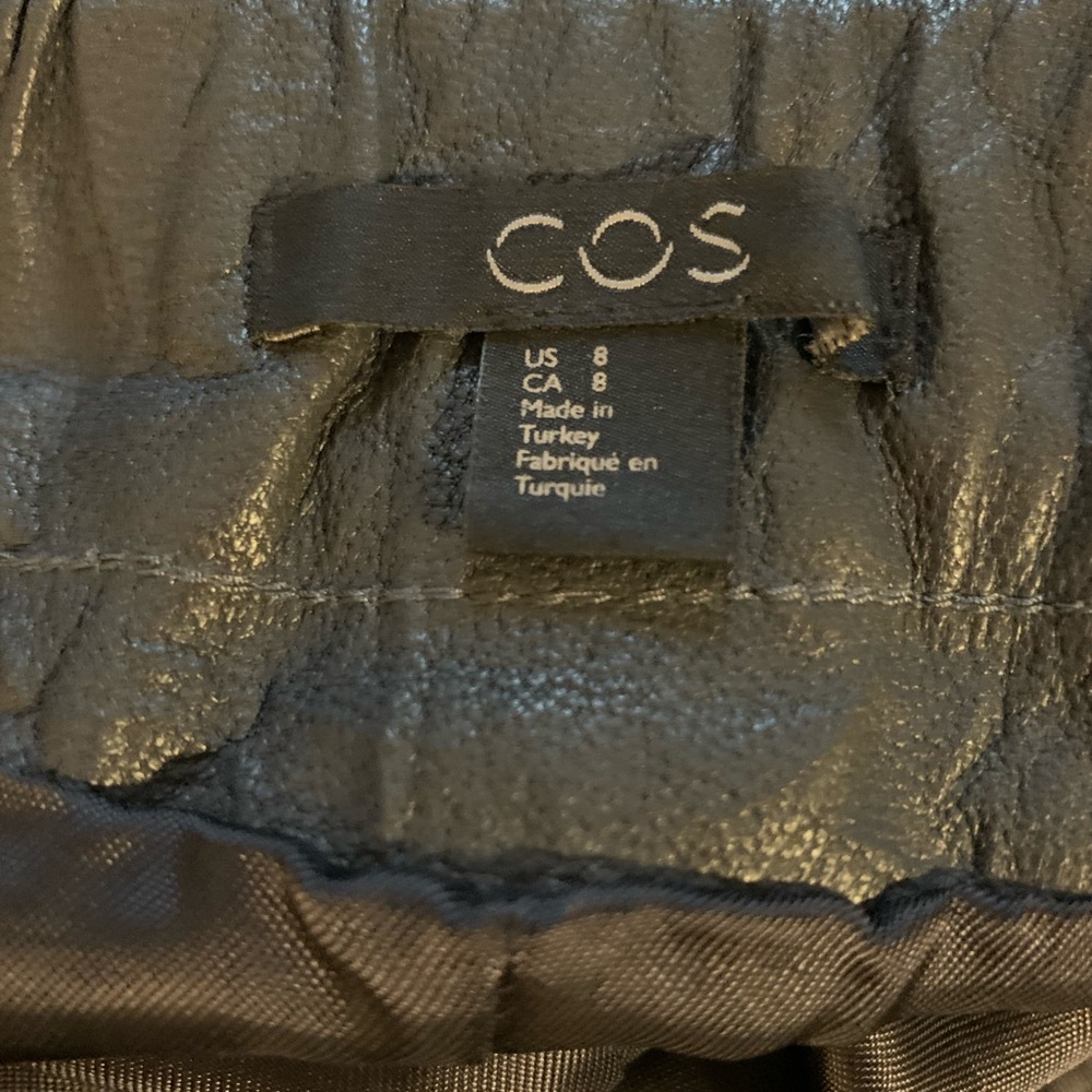 COS Blue/Grey Leather Top and Skirt - Picture 9 of 14